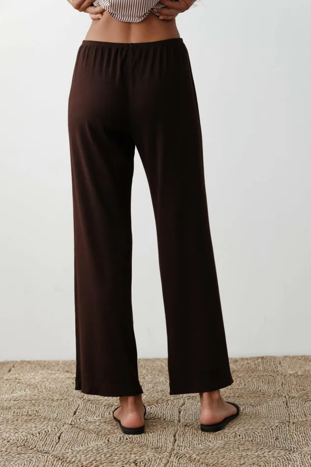 Women DONNI Bottoms The Baby Rib Scallop Pant