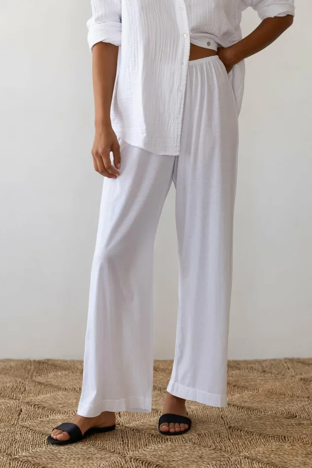 Women DONNI Bottoms The Jersey Simple Crop Pant