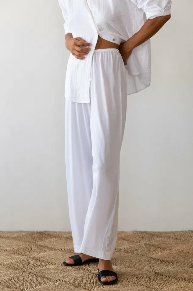 Women DONNI Bottoms The Jersey Simple Crop Pant