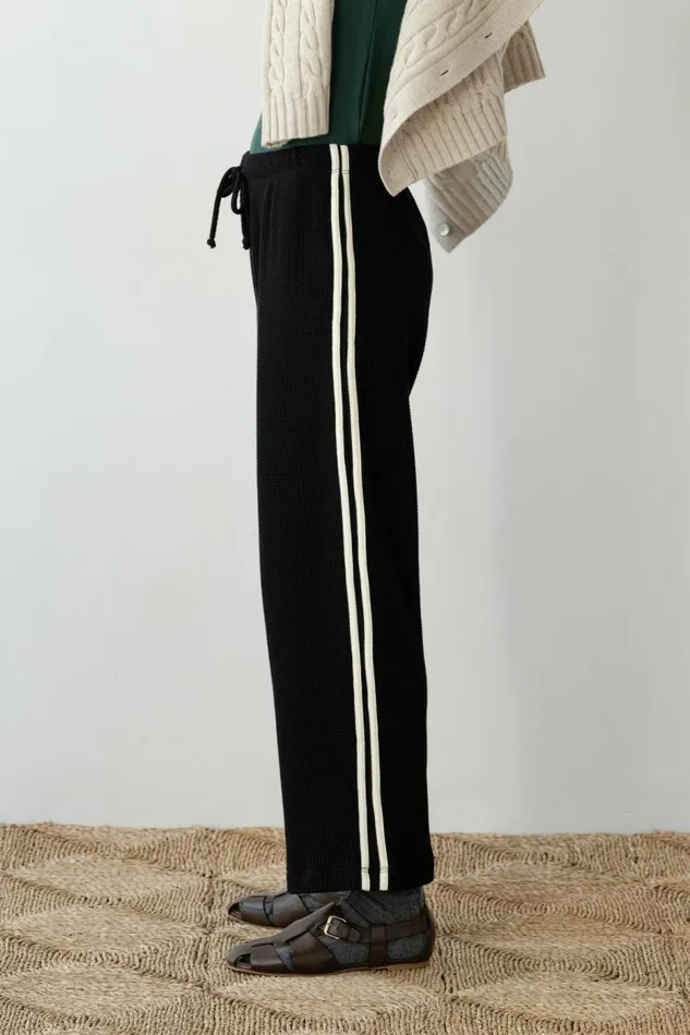 Women DONNI Bottoms The Thermal Crop Stripe Pant