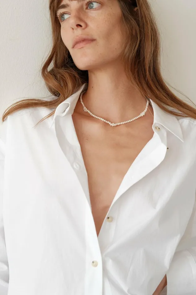 Women DONNI Jewelry Daisy Pearl Trio Choker