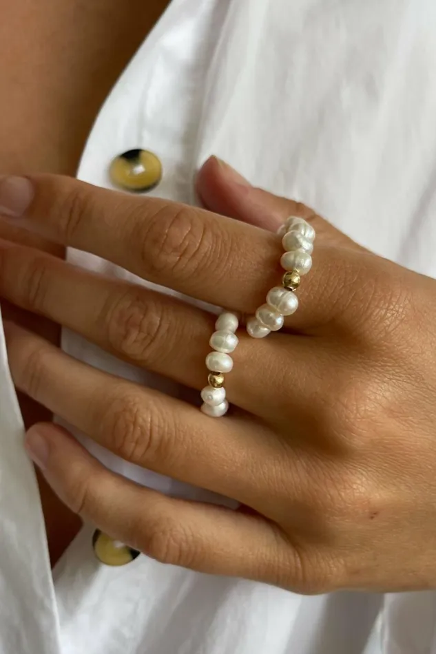 Women DONNI Jewelry The Pearl Flexi Ring