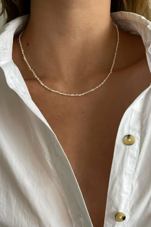 Women DONNI Jewelry The Rice Pearl Necklace