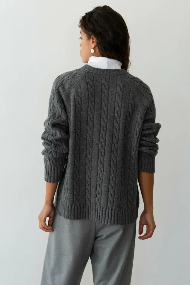Women DONNI Sweaters The Cable VNeck Sweater