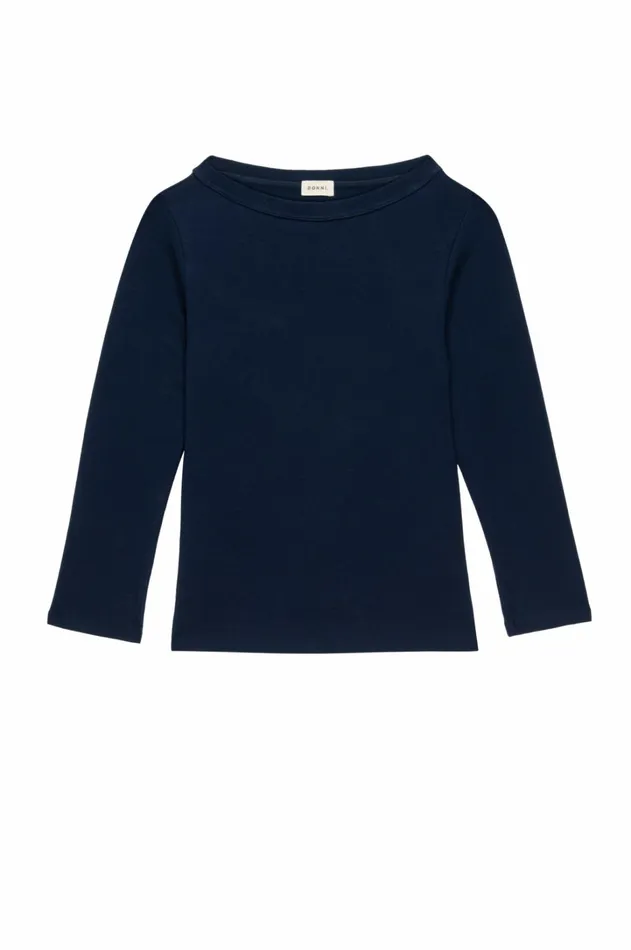 Women DONNI Tops The Baby Rib Boat Neck
