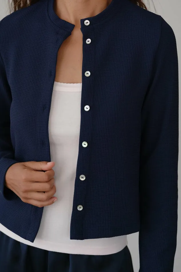Women DONNI Tops The Box Weave Stretch Cardi