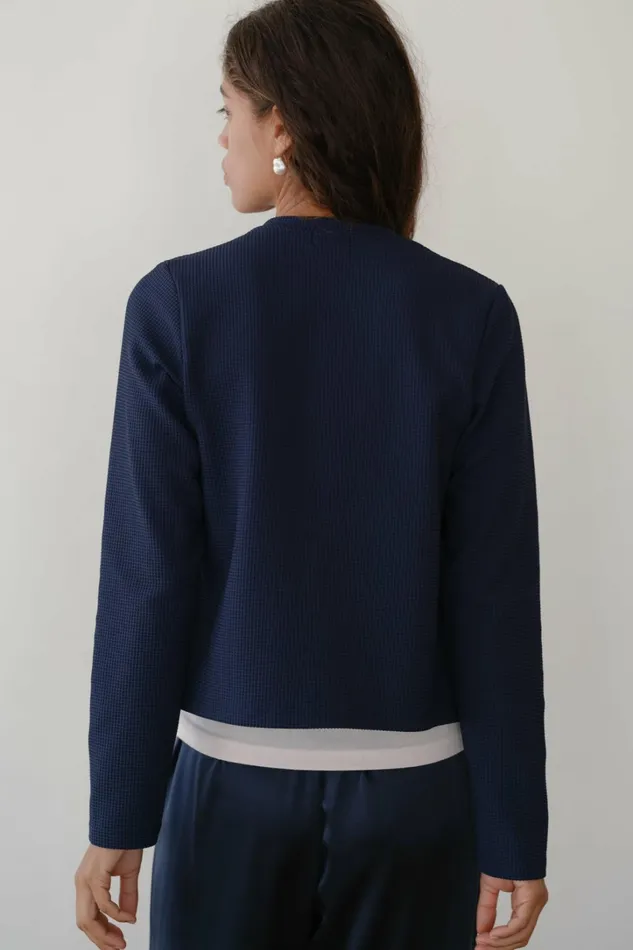 Women DONNI Tops The Box Weave Stretch Cardi