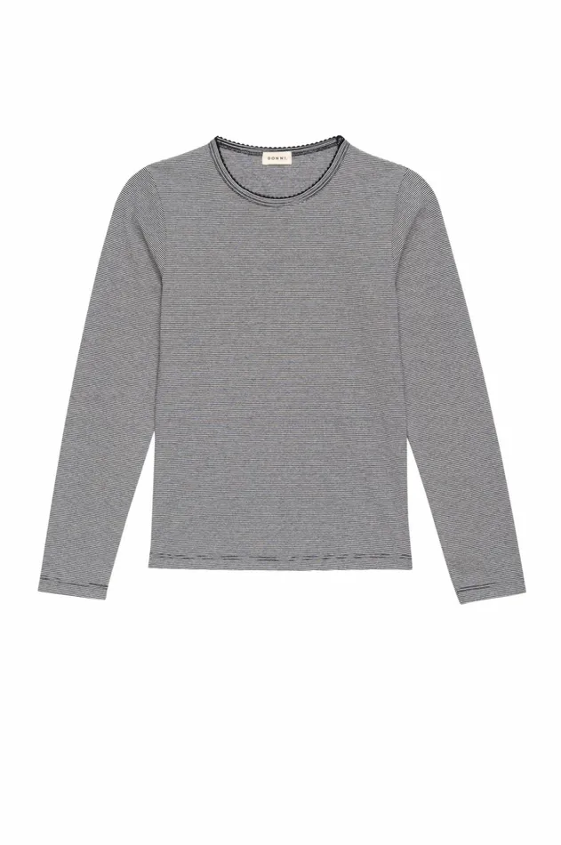 Women DONNI Tops The Jersey Stripe Long Sleeve