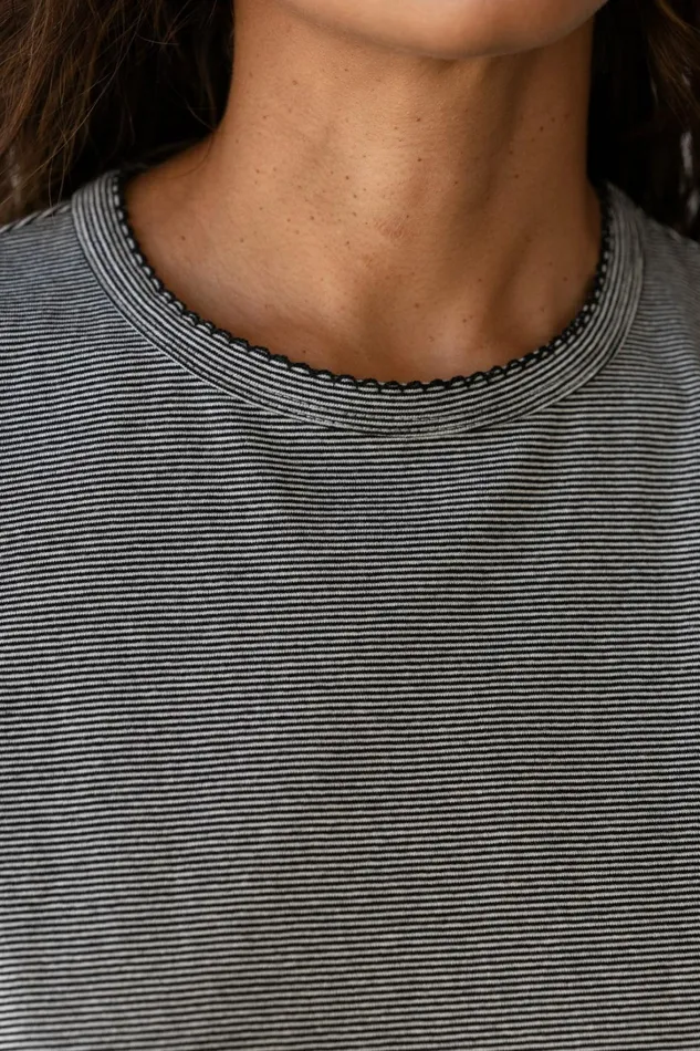 Women DONNI Tops The Jersey Stripe Long Sleeve