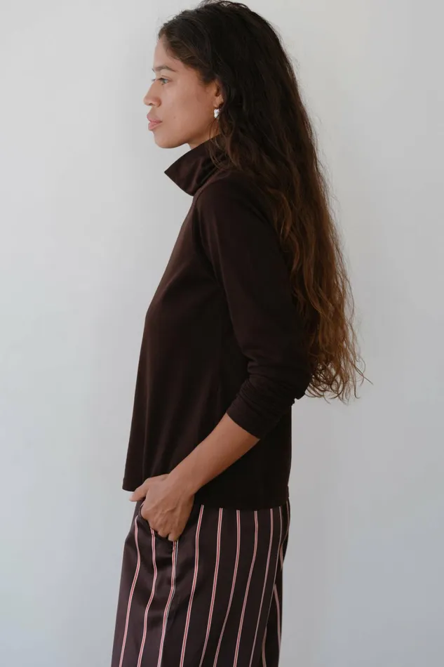 Women DONNI Tops The Jersey Turtleneck