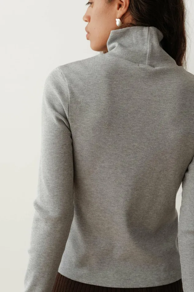 Women DONNI Tops The Rib Turtleneck