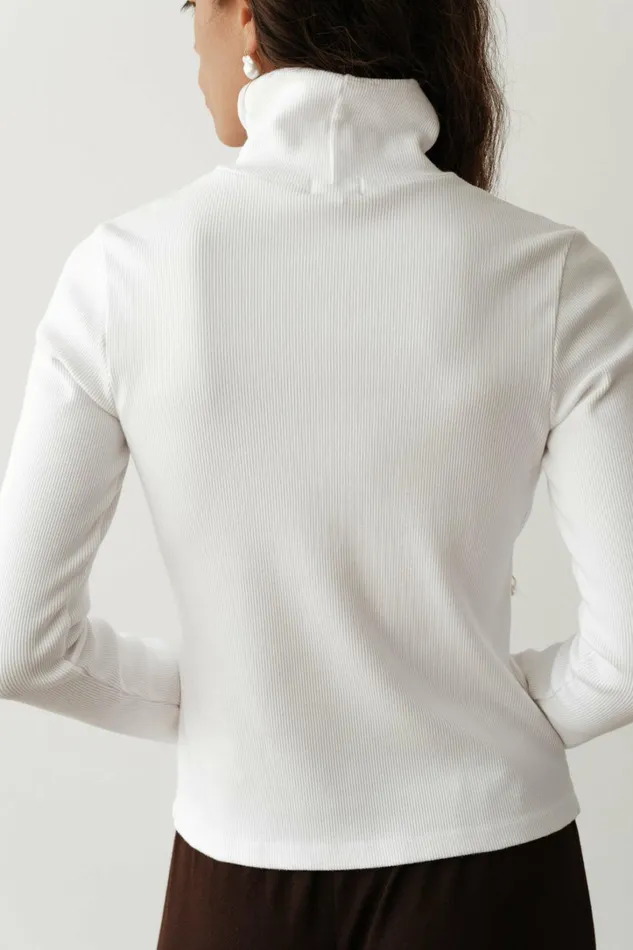 Women DONNI Tops The Rib Turtleneck