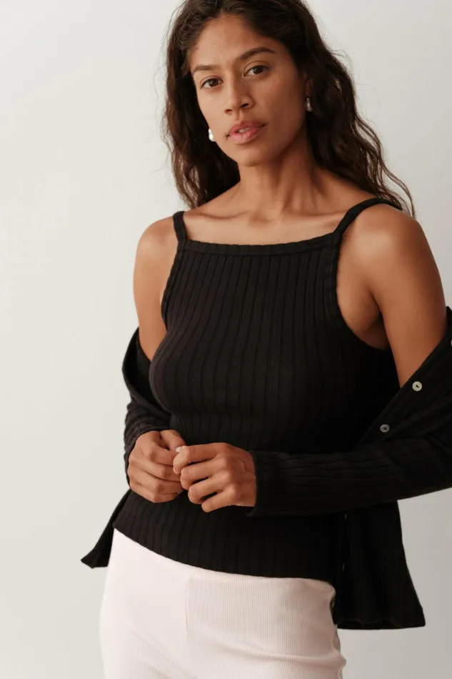 Women DONNI Tops The Sweater Rib Tank