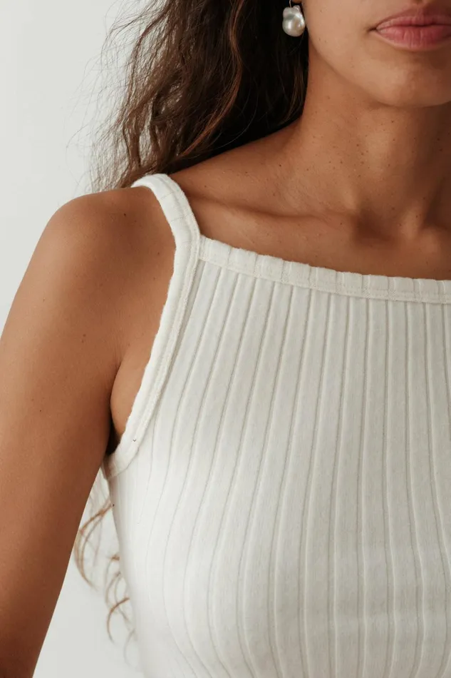 Women DONNI Tops The Sweater Rib Tank