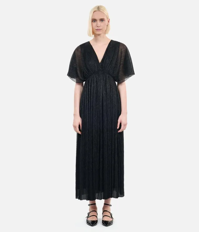 Women Dresses and Jumpsuits THE KOOPLES Black Metallic Long Dress
