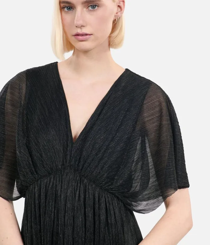 Women Dresses and Jumpsuits THE KOOPLES Black Metallic Long Dress