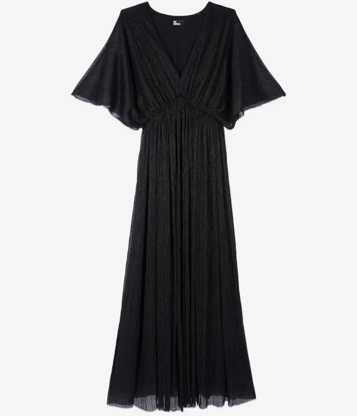 Women Dresses and Jumpsuits THE KOOPLES Black Metallic Long Dress
