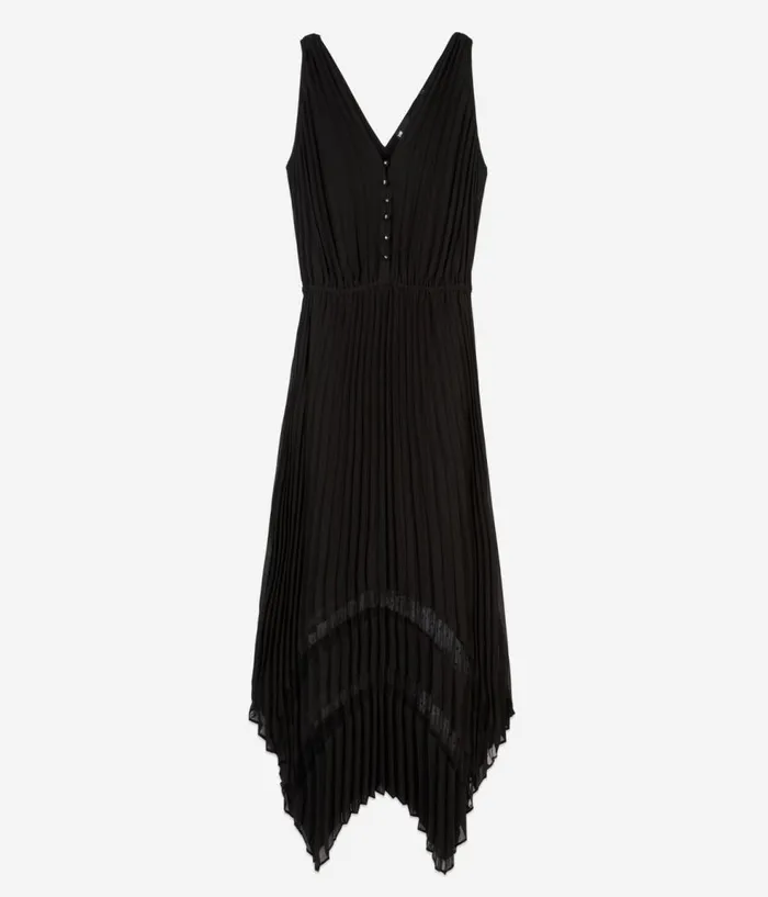 Women Dresses and Jumpsuits THE KOOPLES Long Black Pleated Dress