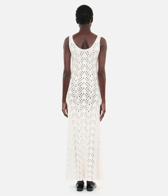 Women Dresses and Jumpsuits THE KOOPLES Long Ecru Knit Dress Women Dresses and Jumpsuits THE KOOPLES Long Ecru Knit Dress