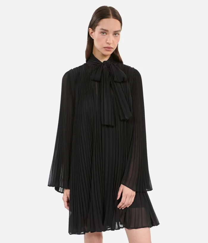 Women Dresses and Jumpsuits THE KOOPLES Short Black Pleated Dress