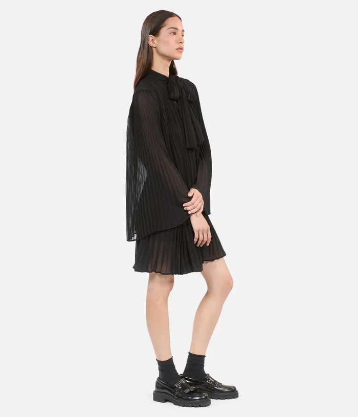 Women Dresses and Jumpsuits THE KOOPLES Short Black Pleated Dress