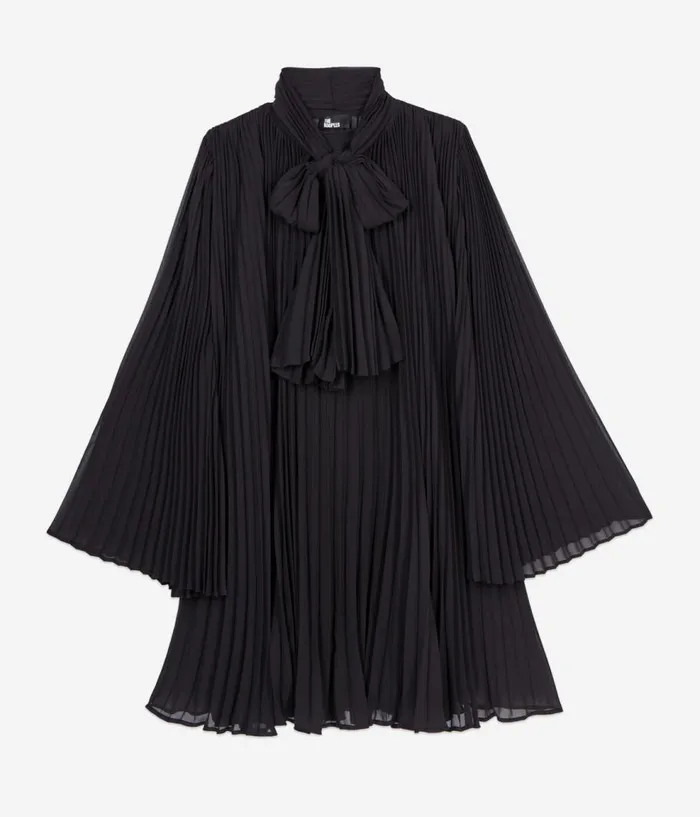 Women Dresses and Jumpsuits THE KOOPLES Short Black Pleated Dress