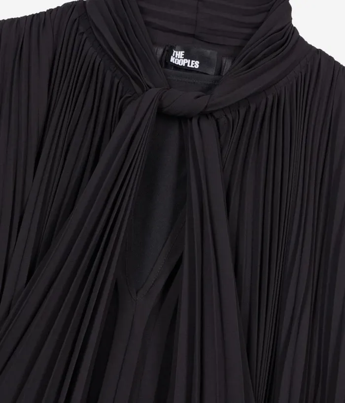 Women Dresses and Jumpsuits THE KOOPLES Short Black Pleated Dress