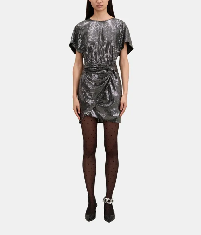 Women Dresses and Jumpsuits THE KOOPLES Short Metallic Dress Women Dresses and Jumpsuits THE KOOPLES Short Metallic Dress