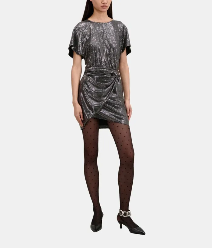 Women Dresses and Jumpsuits THE KOOPLES Short Metallic Dress Women Dresses and Jumpsuits THE KOOPLES Short Metallic Dress