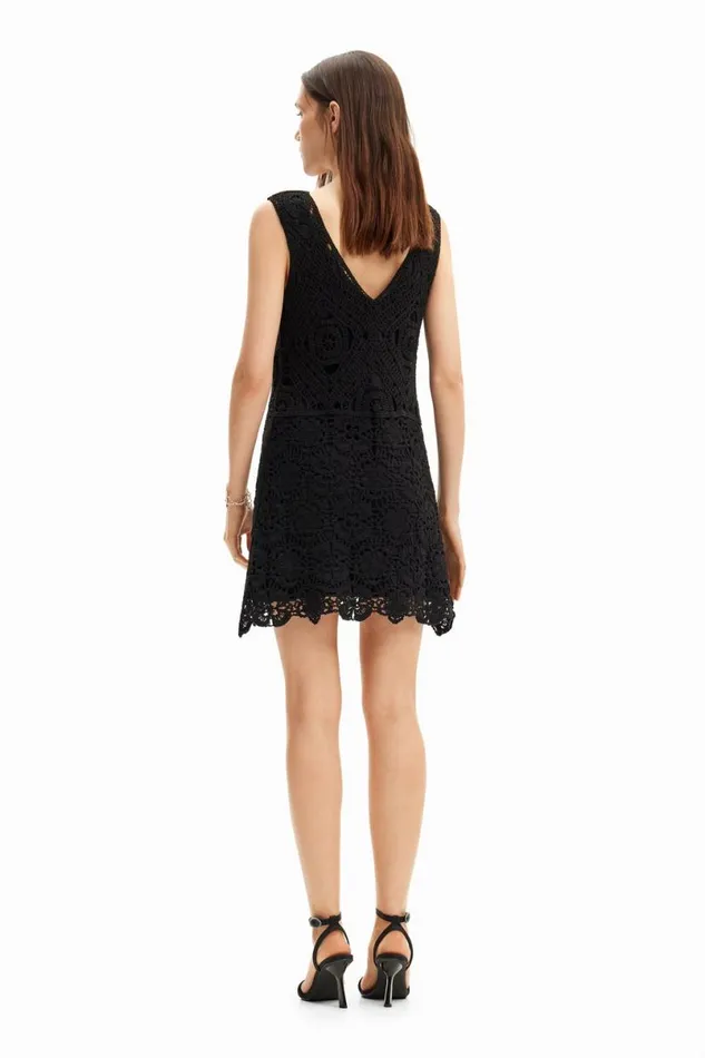 Women Dresses And Jumpsuits Desigual Crochet Short Dress