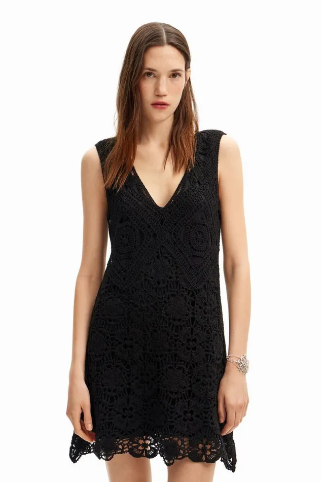 Women Dresses And Jumpsuits Desigual Crochet Short Dress