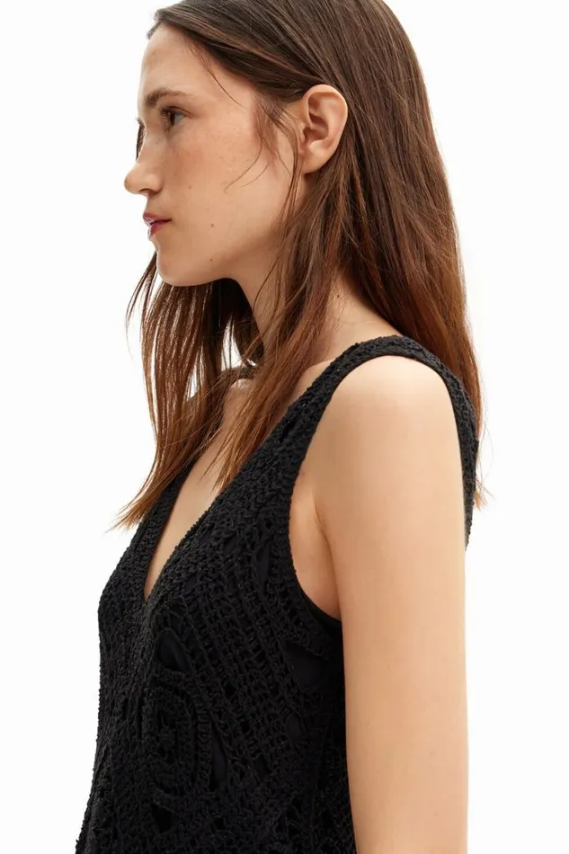 Women Dresses And Jumpsuits Desigual Crochet Short Dress