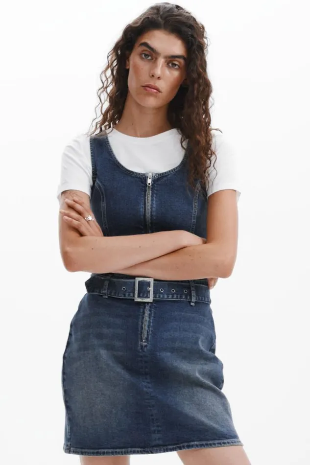 Women Dresses And Jumpsuits Desigual Denim Dress Belt