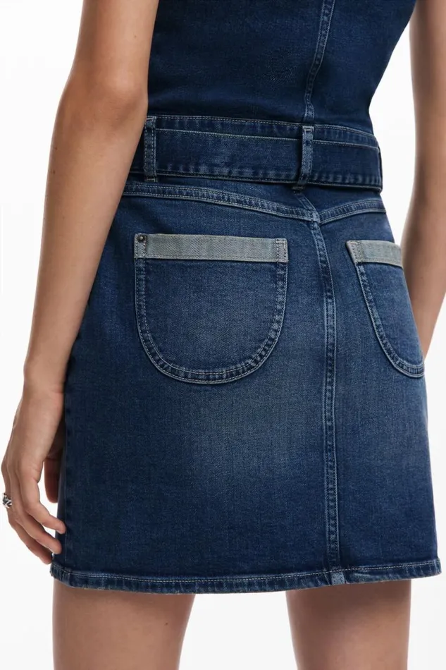 Women Dresses And Jumpsuits Desigual Denim Dress Belt