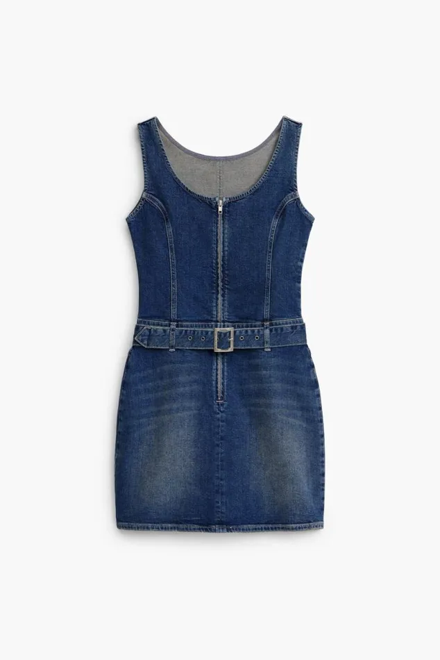 Women Dresses And Jumpsuits Desigual Denim Dress Belt