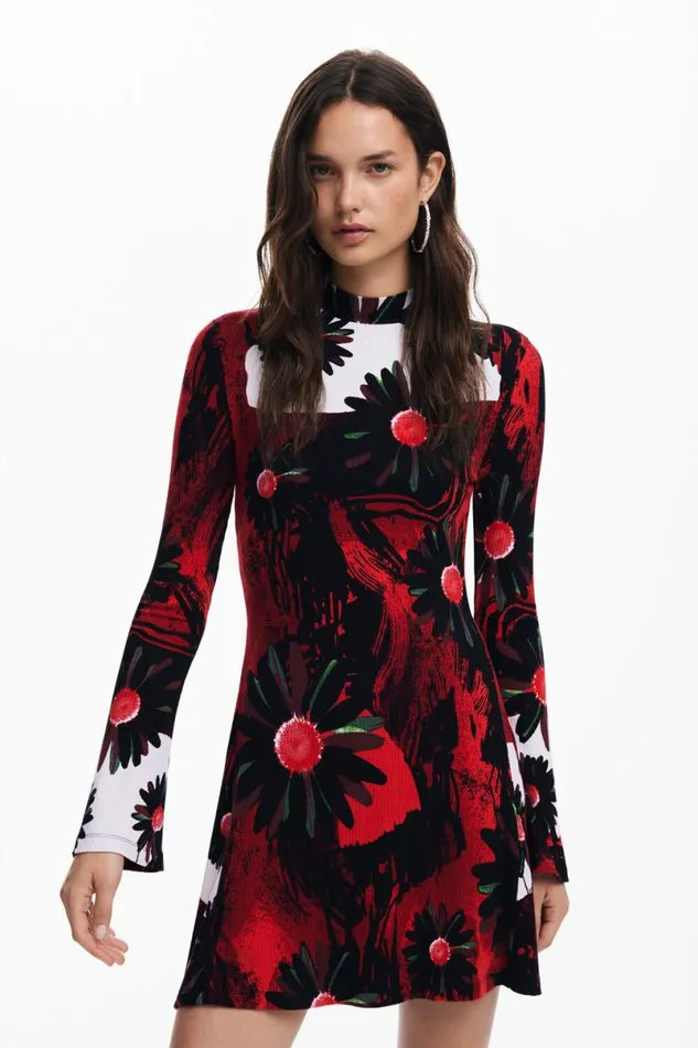 Women Dresses And Jumpsuits Desigual Mini Dress With M Christian Lacroix Print