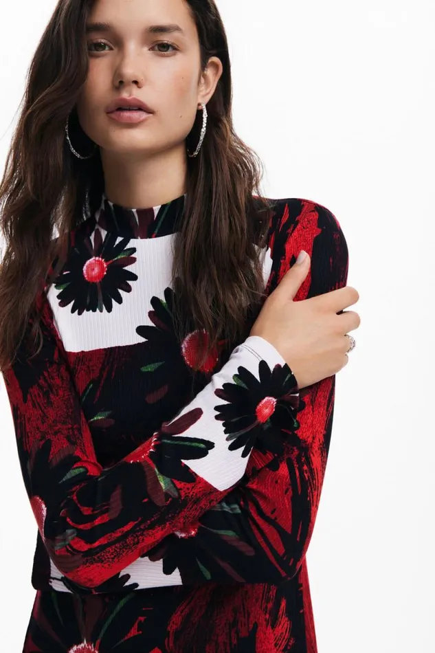 Women Dresses And Jumpsuits Desigual Mini Dress With M Christian Lacroix Print