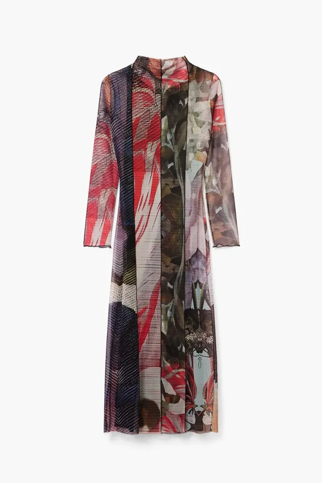 Women Dresses And Jumpsuits Desigual Printed Tulle Midi Dress