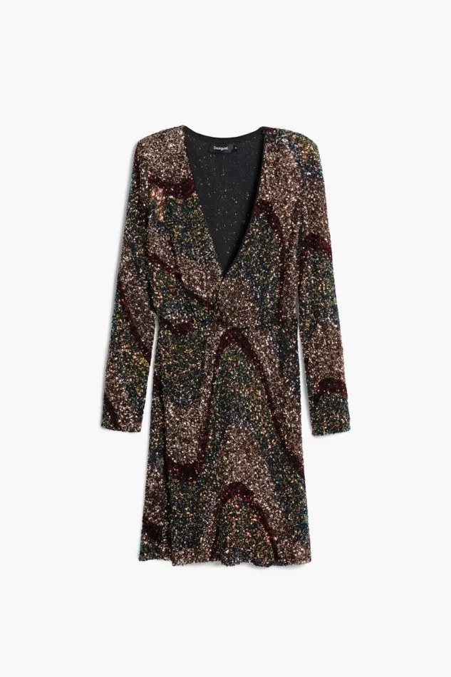 Women Dresses And Jumpsuits Desigual Sequin Short Dress