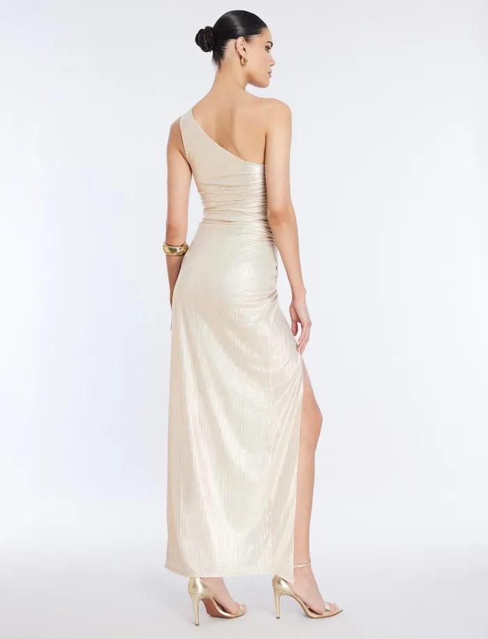 Women Dresses BCBG Leoni One Shoulder Dress Gardenia