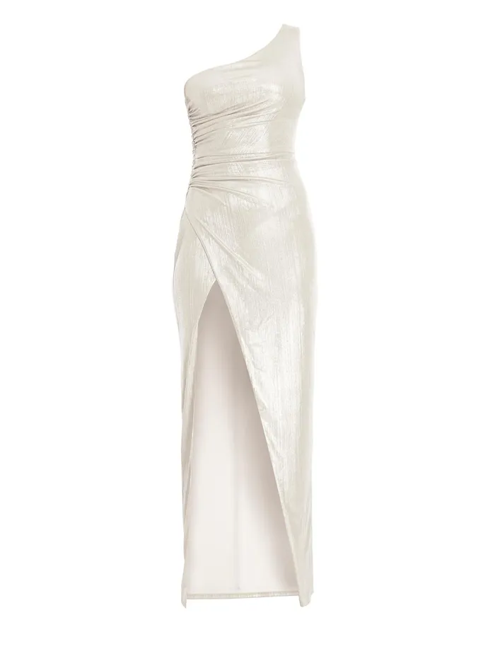 Women Dresses BCBG Leoni One Shoulder Dress Gardenia