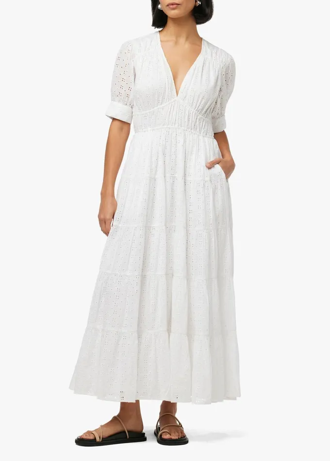 Women Dresses Jumpsuits Joe039s Jeans THE ILLANA BRODERIE DRESS Optic White