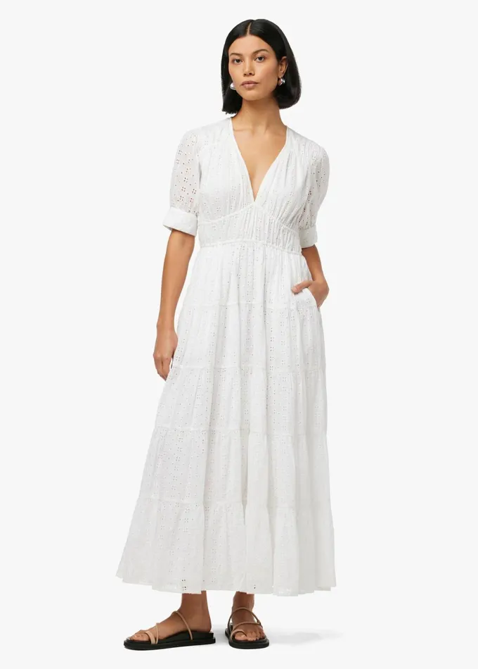 Women Dresses Jumpsuits Joe039s Jeans THE ILLANA BRODERIE DRESS Optic White