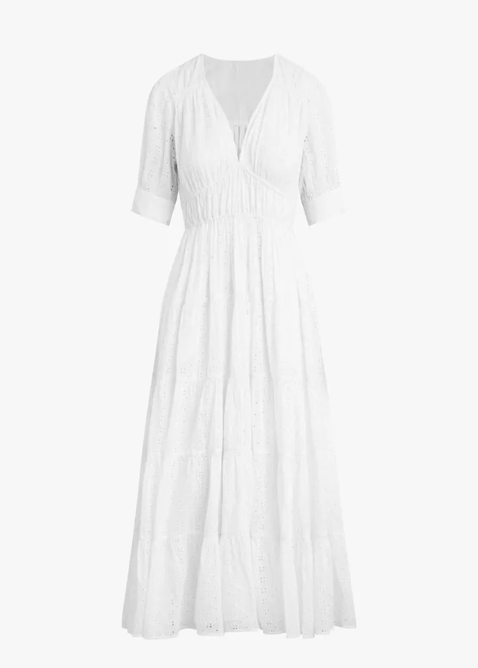 Women Dresses Jumpsuits Joe039s Jeans THE ILLANA BRODERIE DRESS Optic White