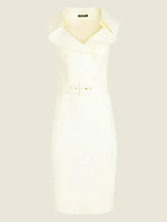 Women Dresses Marciano Audrey Portrait Neck Dress Pale Pearl