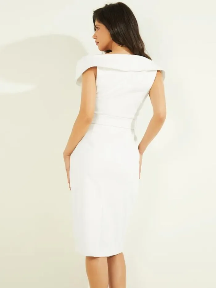 Women Dresses Marciano Audrey Portrait Neck Dress Pale Pearl