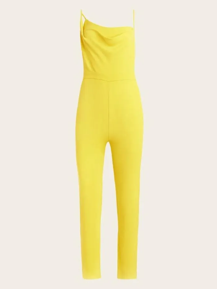 Women Dresses Marciano Betsy Draped Jumpsuit Green Sheen
