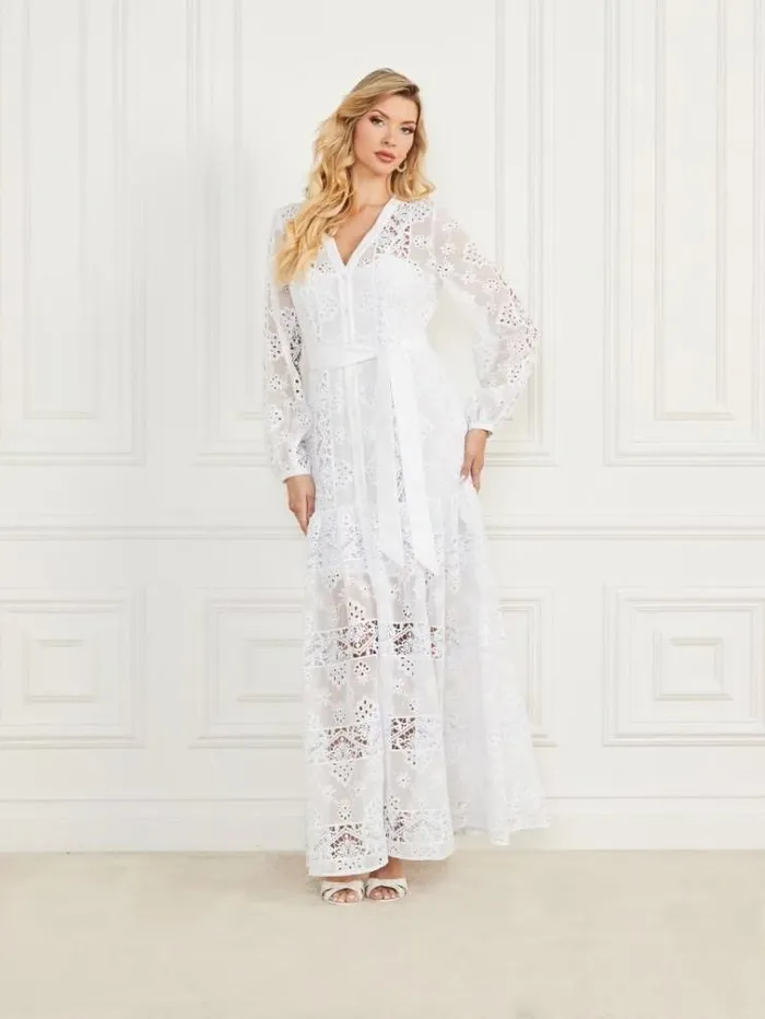 Women Dresses Marciano Cassandra Eyelet Dress Blanc Pur