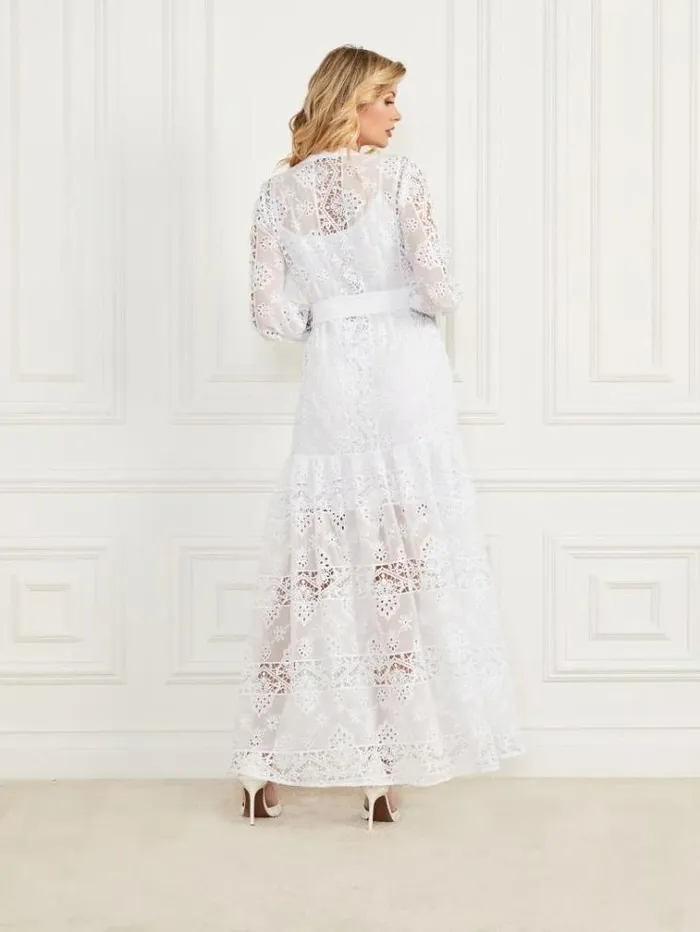 Women Dresses Marciano Cassandra Eyelet Dress Blanc Pur Women Dresses Marciano Cassandra Eyelet Dress Blanc Pur