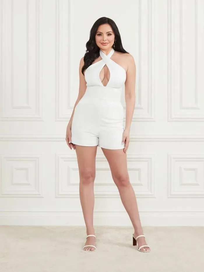Women Dresses Marciano Iris Halter Romper Pale Pearl